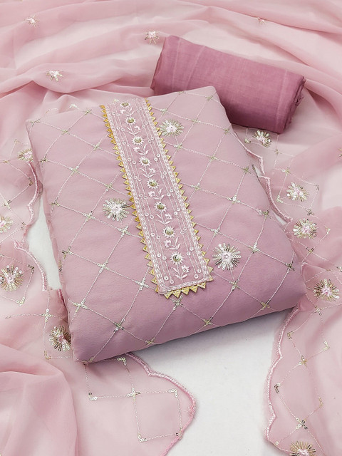 Dhaaga Ghar Embroidered Unstitched Dress Material