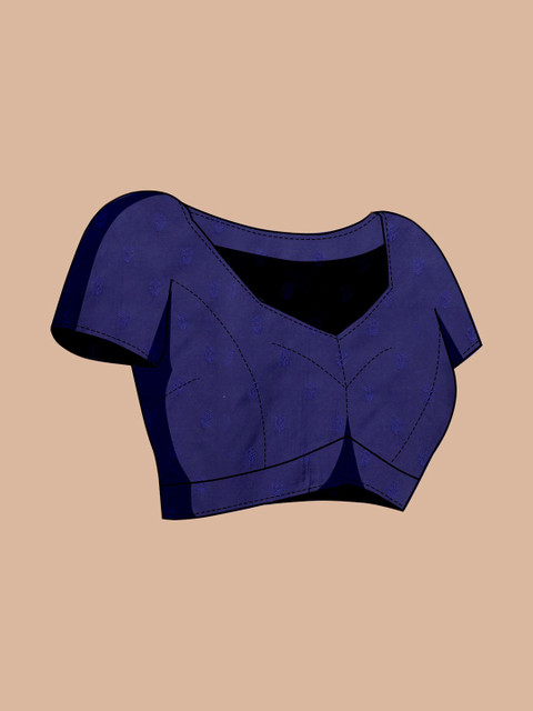 Mitera Sequinned Poly Georgette Heavy Work Saree - Image 5