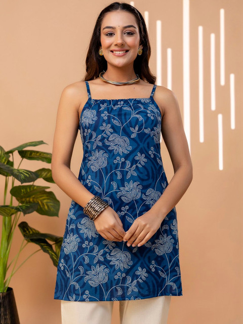 HERE&NOW Floral Printed Pure Cotton Kurti