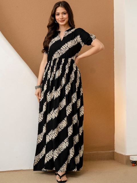 DRESSAR Women Printed Floral Anarkali Kurta