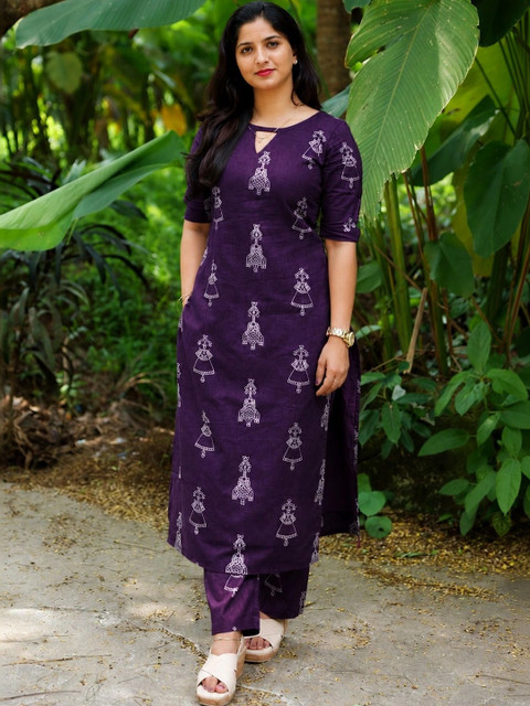 Twika Women Ethnic Motifs Printed Regular Kurta with Trousers