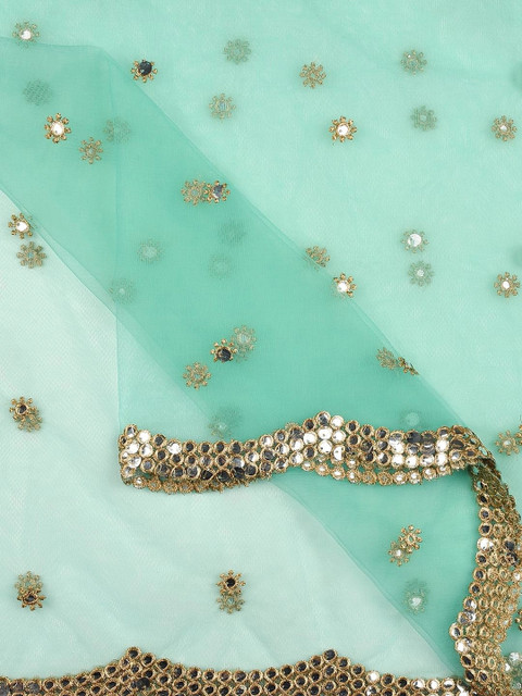 Dupatta Bazaar Ethnic Motifs Dupatta with Mirror Work - Image 4