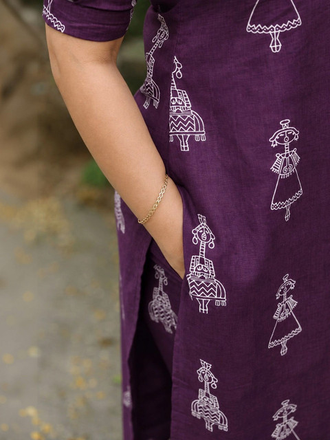 Twika Women Ethnic Motifs Printed Regular Kurta with Trousers - Image 6