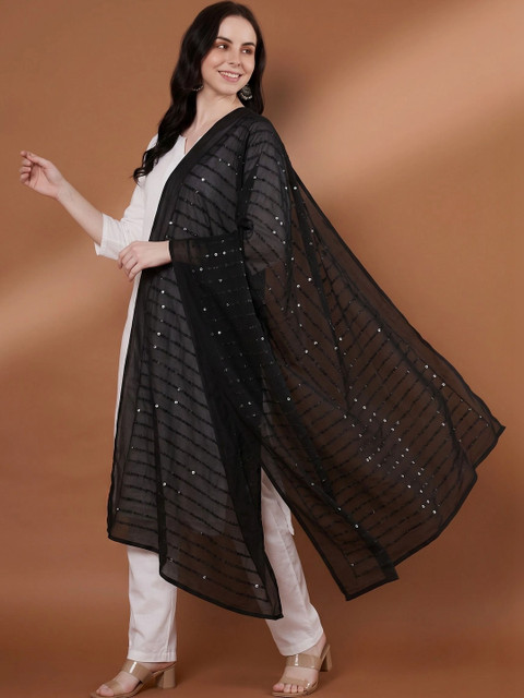 Zamour Embroidered Dupatta with Sequinned - Image 4