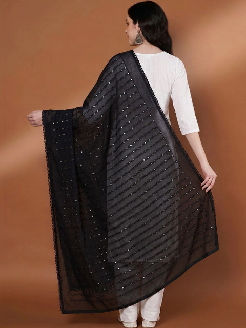 Zamour Embroidered Dupatta with Sequinned - Image 2
