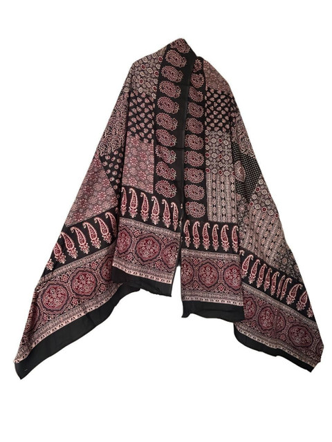 Drape Essence Ethnic Motif Ajrakh Printed Rayon Dupatta - Image 4