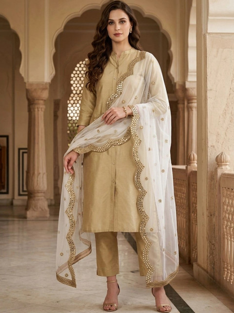 Dupatta Bazaar Ethnic Motifs Dupatta with Mirror Work - Image 3