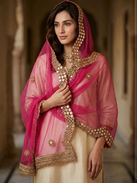 Dupatta Bazaar Dupatta with Mirror Work - Image 2