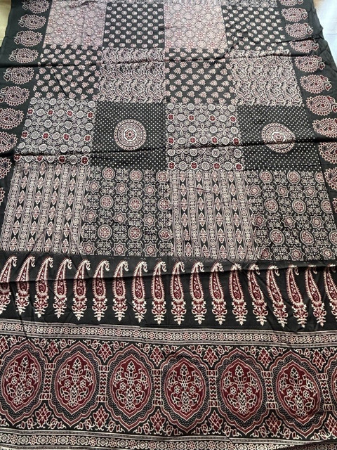 Drape Essence Ethnic Motif Ajrakh Printed Rayon Dupatta - Image 3