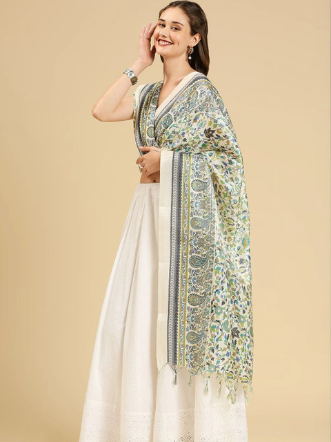 Dupatta Bazaar Ethnic Motifs Printed Art Silk Dupatta - Image 7