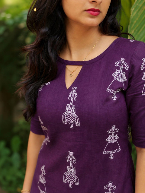 Twika Women Ethnic Motifs Printed Regular Kurta with Trousers - Image 4