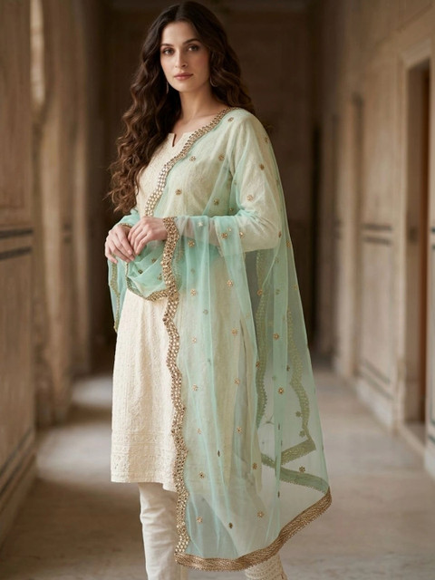 Dupatta Bazaar Ethnic Motifs Dupatta with Mirror Work - Image 2