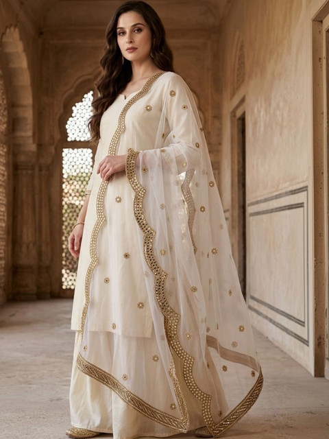 Dupatta Bazaar Ethnic Motifs Dupatta with Mirror Work