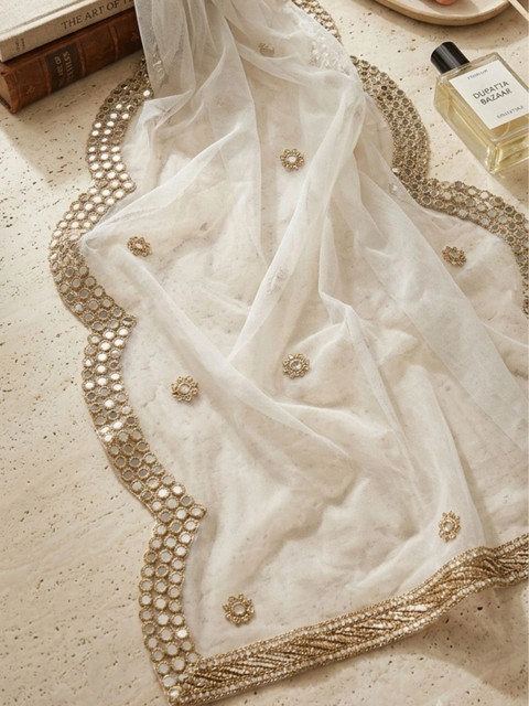 Dupatta Bazaar Ethnic Motifs Dupatta with Mirror Work - Image 4