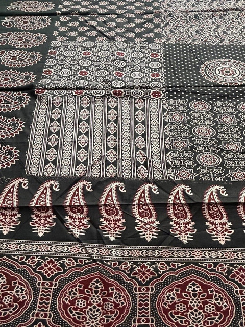 Drape Essence Ethnic Motif Ajrakh Printed Rayon Dupatta - Image 5