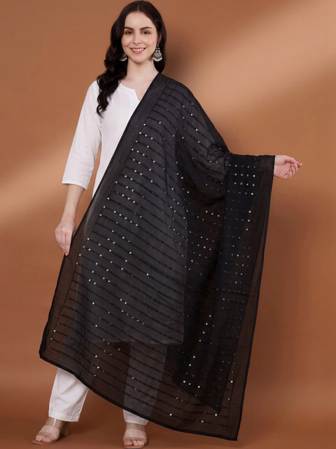 Zamour Embroidered Dupatta with Sequinned
