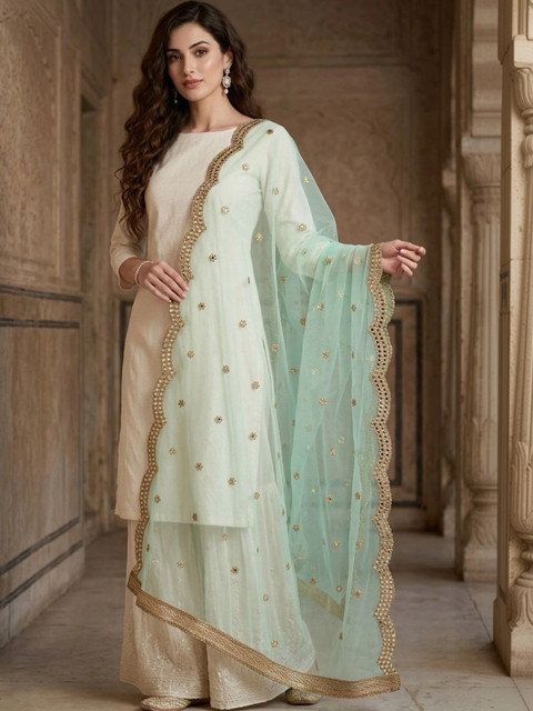 Dupatta Bazaar Ethnic Motifs Dupatta with Mirror Work - Image 3