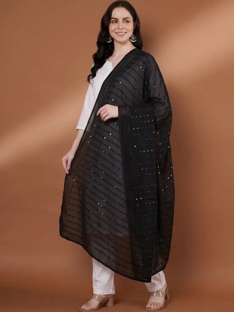 Zamour Embroidered Dupatta with Sequinned - Image 6