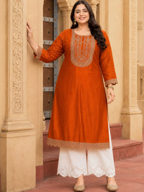 rarethread Women Embellished Thread Work Kurta