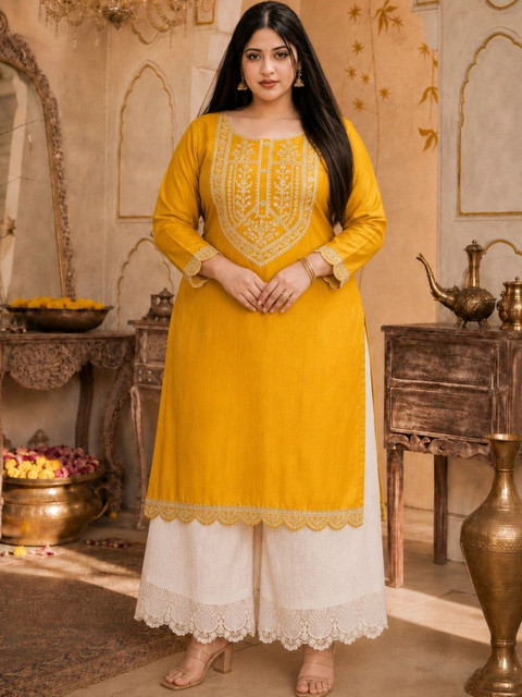 rarethread Women Embellished Thread Work Kurta - Image 6