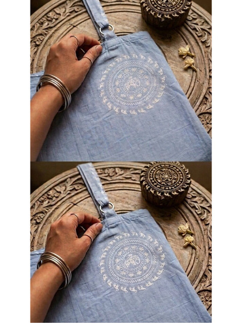 Anouk Rustic Women Ethnic Motifs Printed Regular Pure Cotton Kurta with Palazzos - Image 3