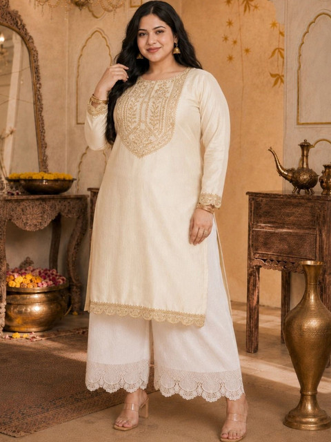 HOUSE OF SETHIA Women Embroidered Thread Work Grandeur & Majestic Artwork Kurta - Image 5