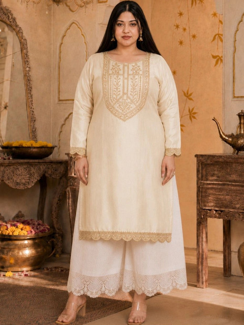 HOUSE OF SETHIA Women Embroidered Thread Work Grandeur & Majestic Artwork Kurta - Image 6