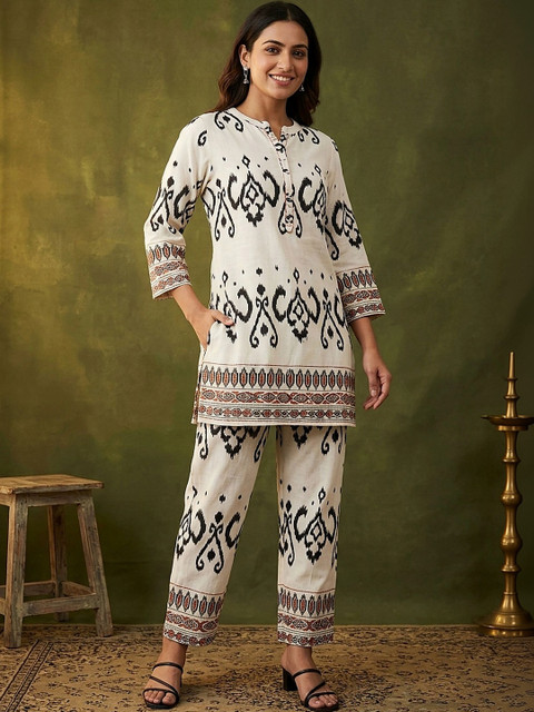 Banwaree Floral Printed Tunic with Trousers