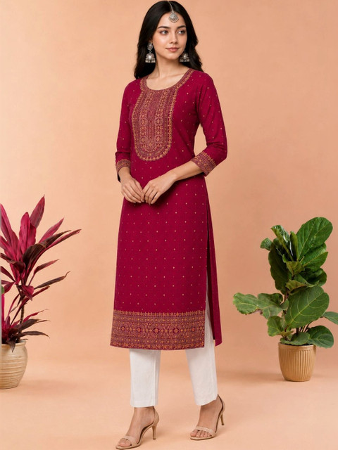 rarethread Women Ethnic Motifs Embroidered Thread Work Kurta - Image 6