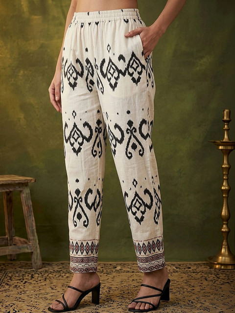Banwaree Floral Printed Tunic with Trousers - Image 4