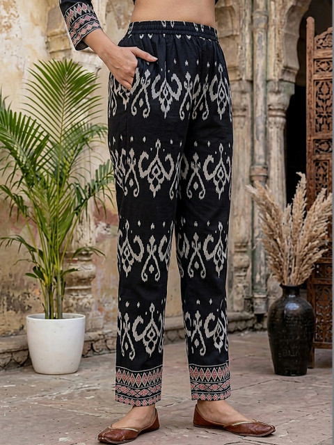 Banwaree Floral Printed Tunic with Trousers - Image 4