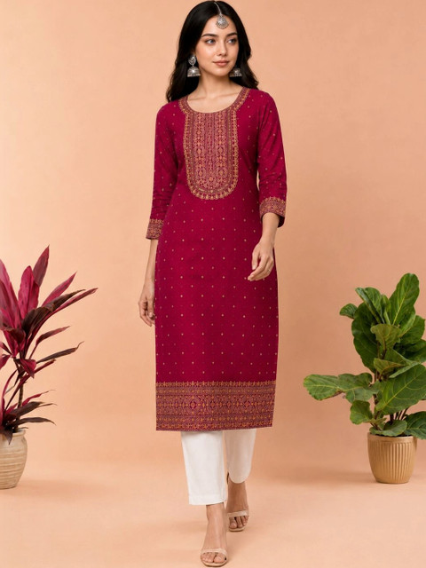 rarethread Women Ethnic Motifs Embroidered Thread Work Kurta - Image 3
