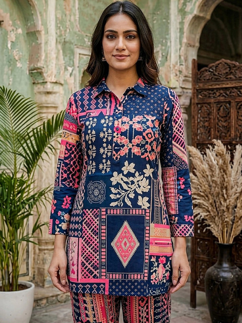 Banwaree Floral Printed Tunic with Trousers - Image 5