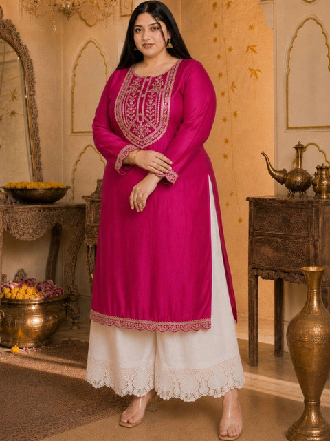 HOUSE OF SETHIA Women Embellished Thread Work Kurta