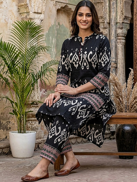 Banwaree Floral Printed Tunic with Trousers - Image 3