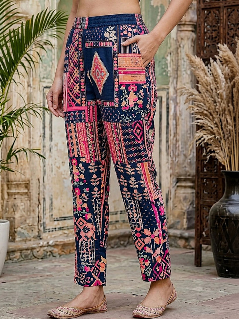 Banwaree Floral Printed Tunic with Trousers - Image 4