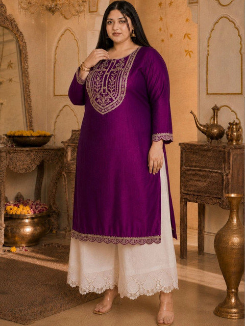 HOUSE OF SETHIA Women Ethnic Motifs Embroidered Thread Work Kurta