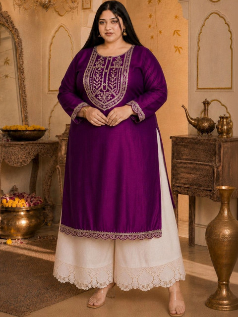 rarethread Women Embellished Thread Work Kurta