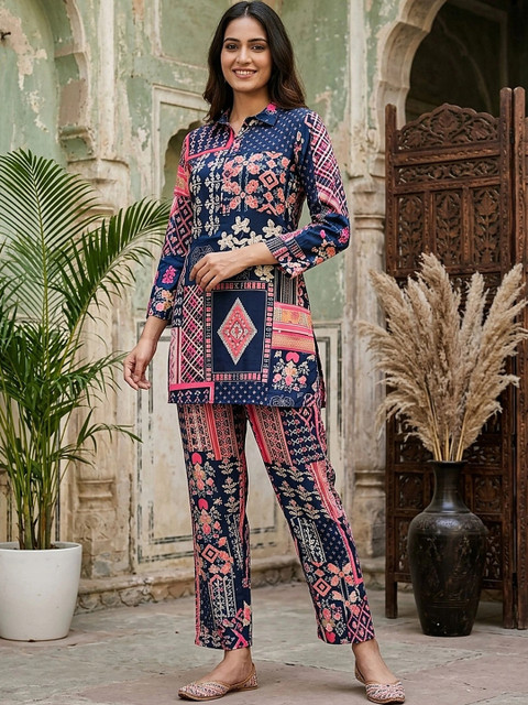 Banwaree Floral Printed Tunic with Trousers