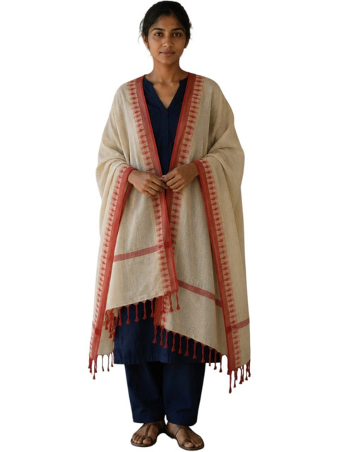 TASKEEN Ethnic Motifs Woven Design Dupatta
