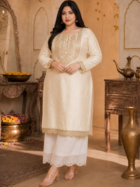 HOUSE OF SETHIA Women Embroidered Thread Work Grandeur & Majestic Artwork Kurta - Image 2