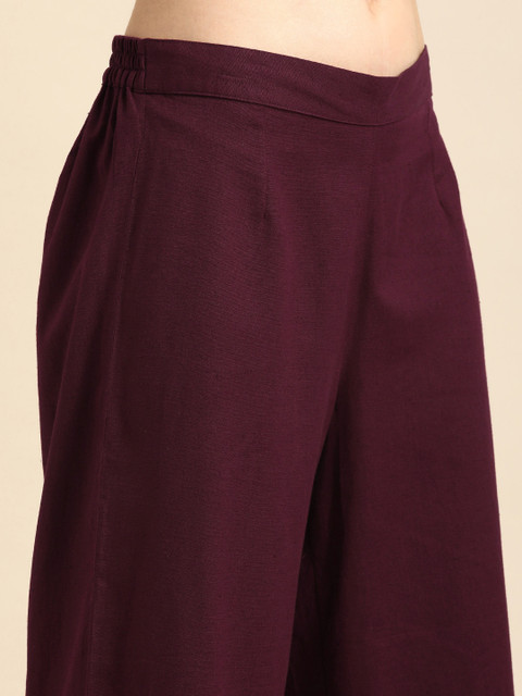 Anouk Women Pure Cotton Regular kurta With Palazzos - Image 4