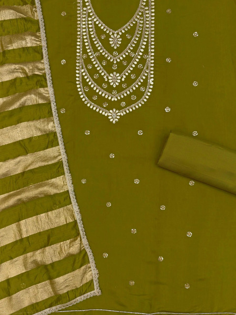 FashionsEye Embroidered Unstitched Dress Material - Image 7