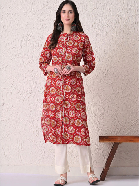 MoMaa Women Ethnic Motifs Printed Kurta - Image 4