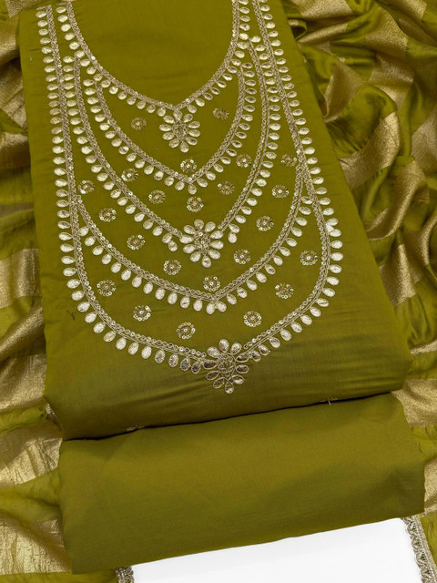 FashionsEye Embroidered Unstitched Dress Material - Image 4