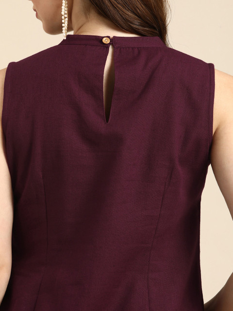 Anouk Women Pure Cotton Regular kurta With Palazzos - Image 9