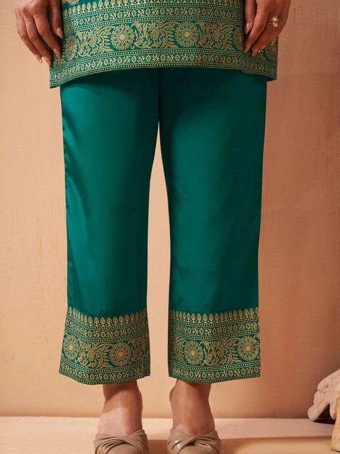 Anouk Indigo Printed Tunic with Trousers - Image 5