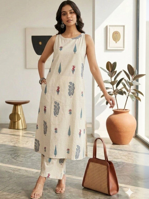 niva fashion Women Ethnic Motifs Printed Regular Kurta with Palazzos