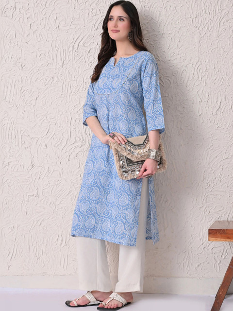 MoMaa Women Paisley Printed Kurta