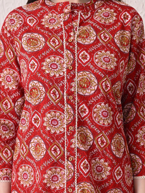 MoMaa Women Ethnic Motifs Printed Kurta - Image 6